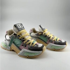 Dolce & Gabbana Black and Green Women's Sneakers